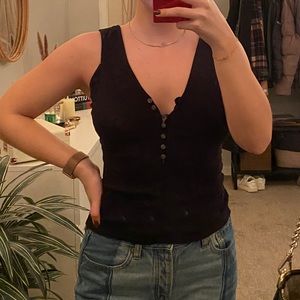 Free people black tank top